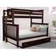 preview thumbnail 7 of 20, Taylor & Olive Trillium Twin over Full Bunk Bed Ladder, Full Trundle Dark Cherry
