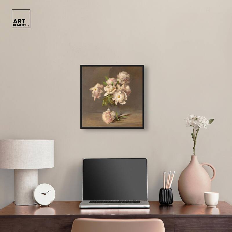 Porter Peonies in a Vase Canvas by Art Remedy