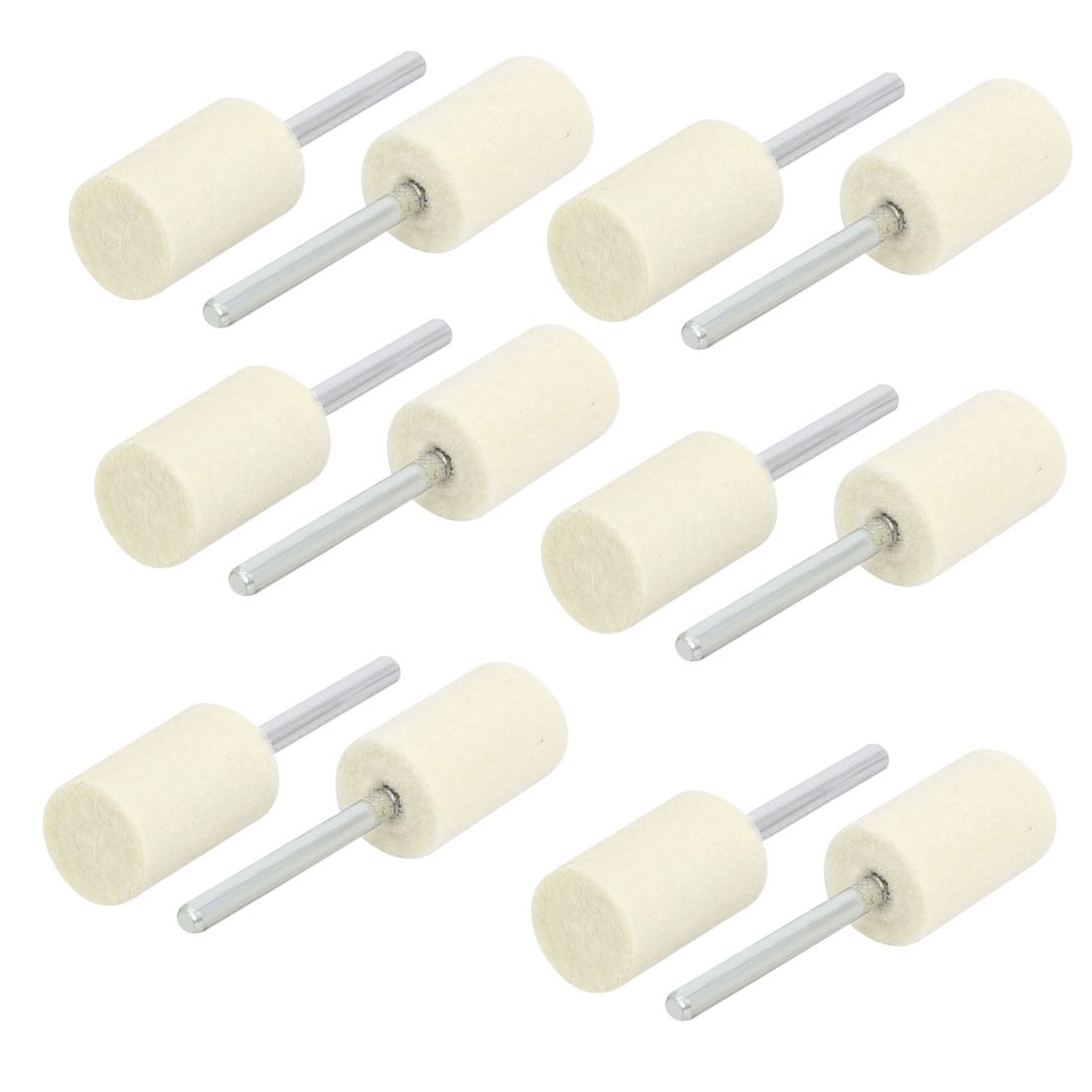 3mm Dia Shank 12mm Cylinder Head Ceramic Mounted Point Grinding Bit 5pcs