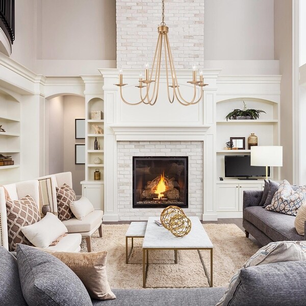 Modern Farmhouse Black Classic Candle Unique Chandelier with