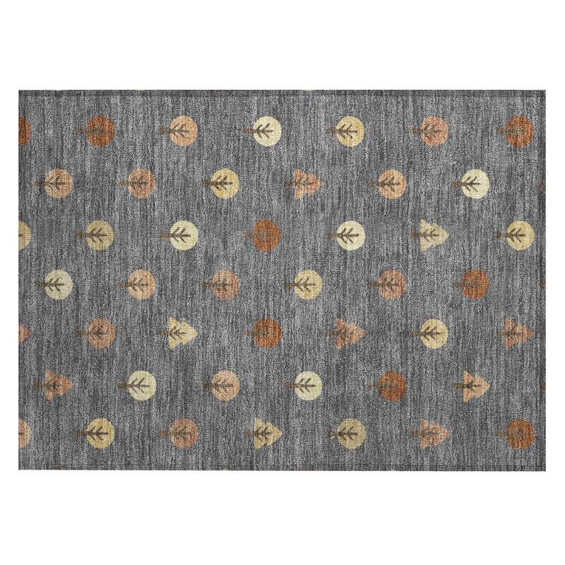 Machine Washable Indoor/ Outdoor Modern Mulvane Chantille Rug