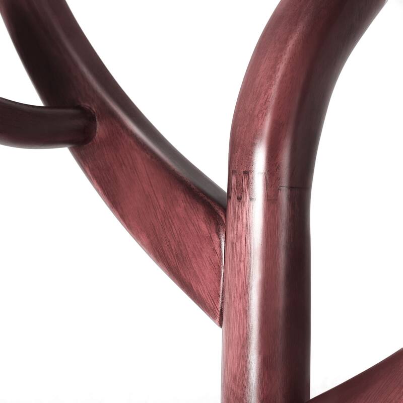 Tree-branch Rubberwood Freestanding Coat Rack with Hooks