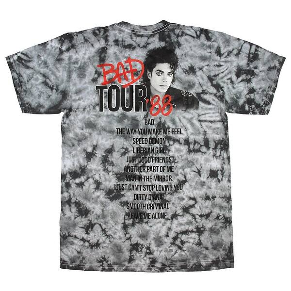 Shop Michael Jackson Men S Bad Tour 1988 Tie Dye T Shirt Overstock 22799789