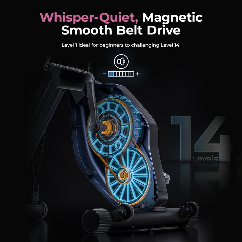 Sunny Health & Fitness Pink Foldable Magnetic Exercise X-Bike Pro - P2320 - 33.5*21.7*52.6
