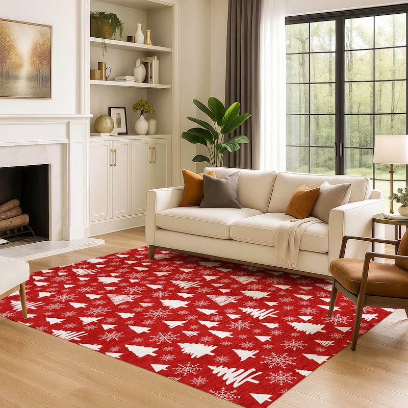 Premium Washable Super Soft Christmas Tree Mayfield Rug