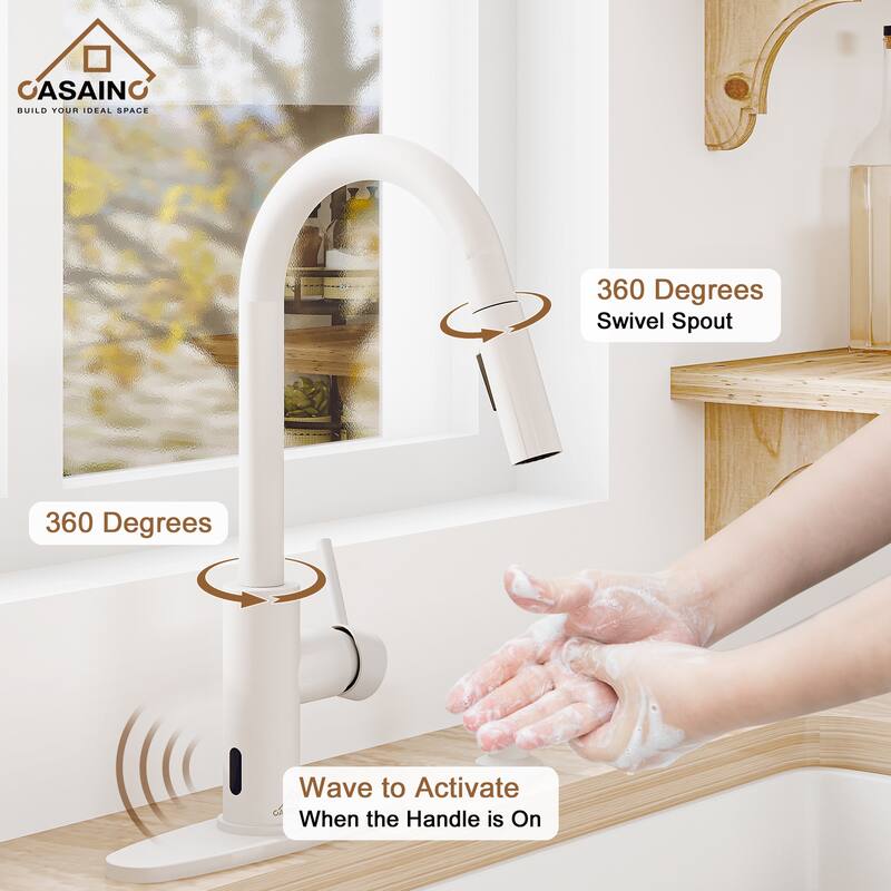 Pull Down Sprayer Kitchen Faucet with Infrared Sensor