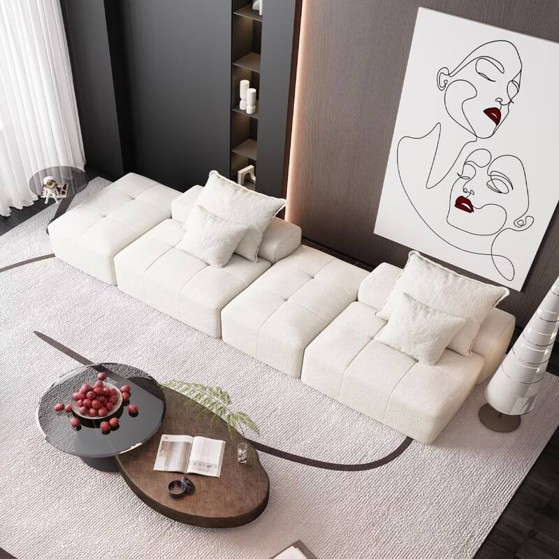 Oversized Modular Sectional Sofa,Sparkling Chenille Fabric,DIY Sofa