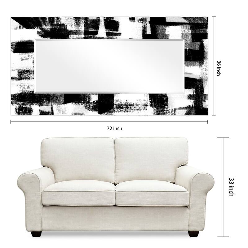 Strick & Bolton Nevala Abstract Beveled Wall Mirror