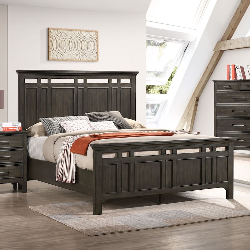 Hawthorne Complete Standard Bed, Brushed Charcoal - Queen