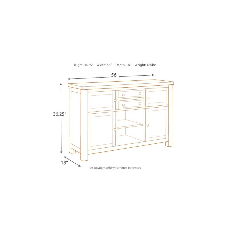 Signature Design by Ashley Moriville Grayish Brown 7-Piece Dining Package