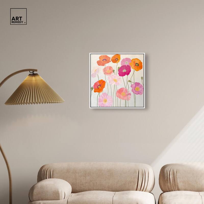 Sunset Poppy Chorus II Canvas by Art Remedy