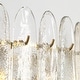 preview thumbnail 8 of 15, LNC 7-Light 3-Tier Lantern Modern Luxury Chandelier Gold Textured Clear Glass Ceiling Lights - 19.1" Dia. × 22.4" H