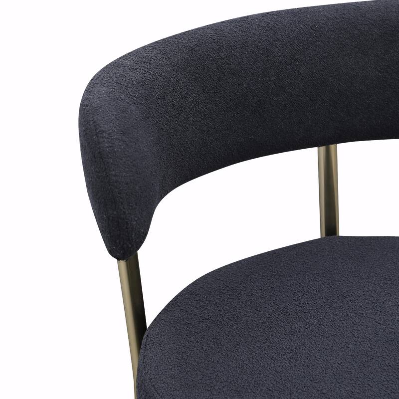 Woker Modern Sherpa Counter Height Stools - Set of 2