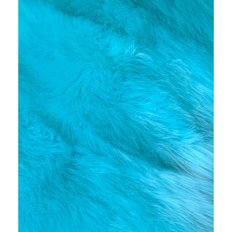 Luxurious Faux Sheepskin Square Area Rug - Blue - 3' x 3' Square