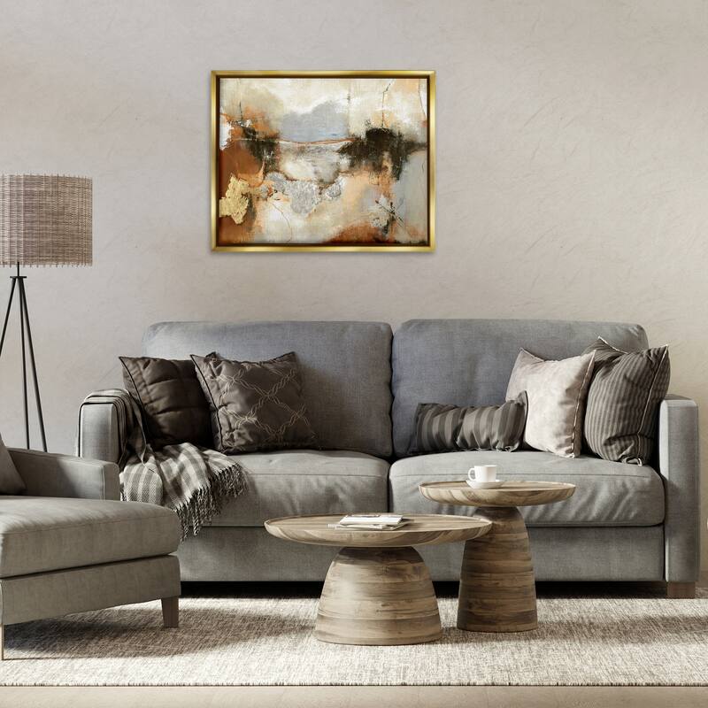 Stupell Unique Earthy Abstraction Framed Floater Canvas Wall Art Design By Design Fabrikken