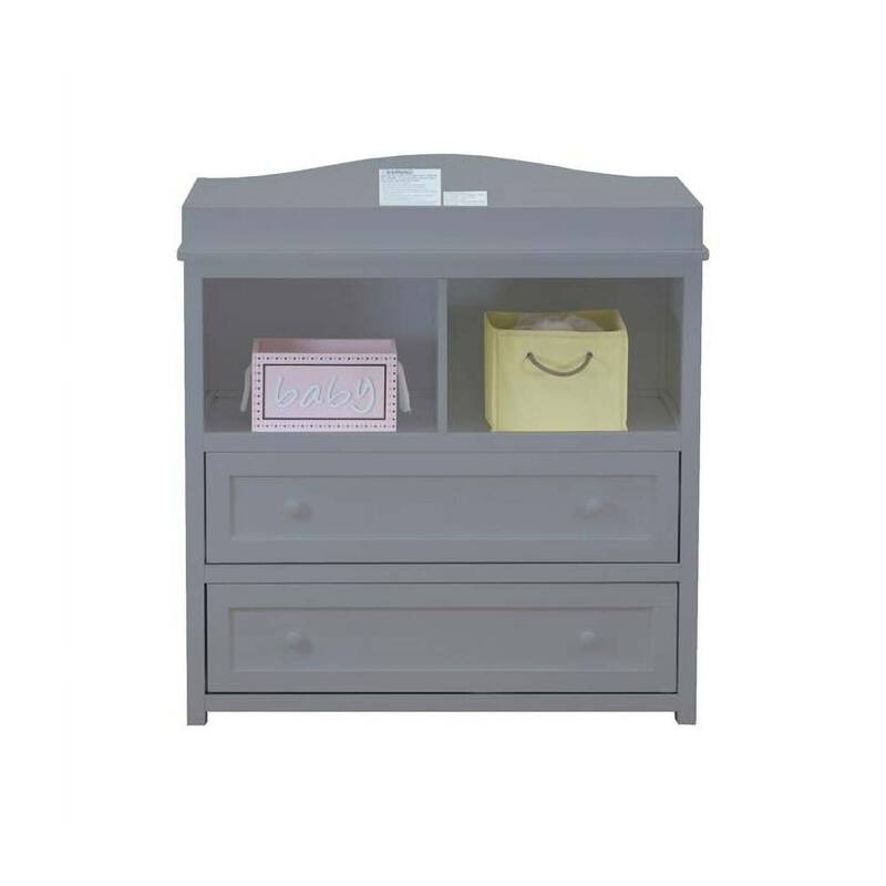 Modern Dresser Changer Combo - 2 Drawer Storage Unit - Space Saving Furniture