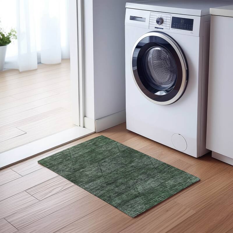 Machine Washable Indoor/ Outdoor Chantille Contemporary Prism Rug