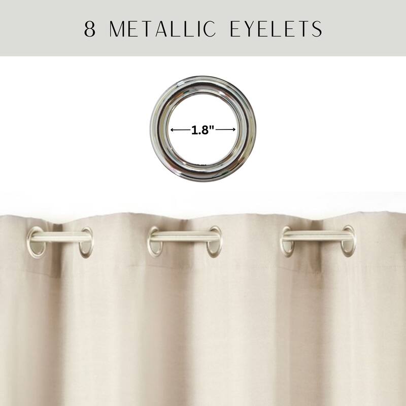 Elegant Window Curtain Panel 100% Cotton Light Filtering Privacy Drapes
