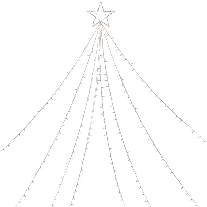 Lighted Christmas Tree Display Outdoor Decoration - 12' - Clear Lights - White