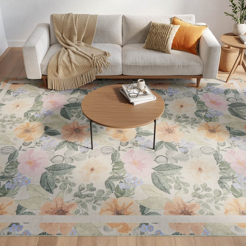 Nourison Botanical Washables Indoor only Floral Area Rug