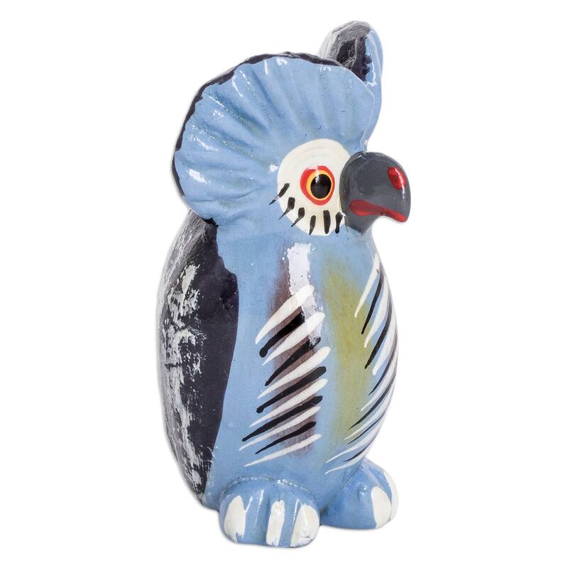 Novica Handmade Curious Tecolote Ceramic Figurine