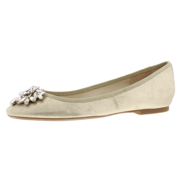 badgley mischka embellished flats