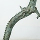 preview thumbnail 6 of 5, Approx. 16 Inches Bronze Standing Dragon Weathered Green