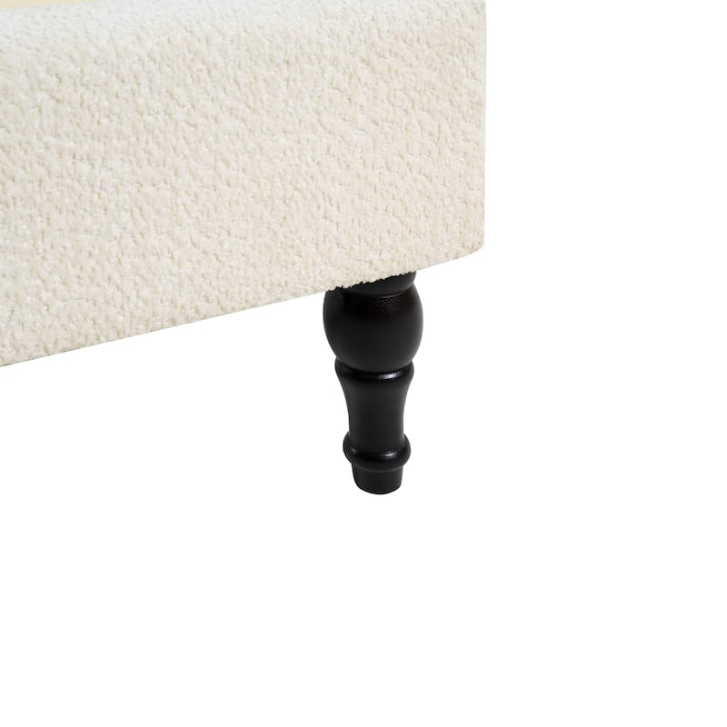 GDFStudio - Jane 55.5" High Back Upholstered Headboard Bed Frame with Slat Support and Solid Wood Feet
