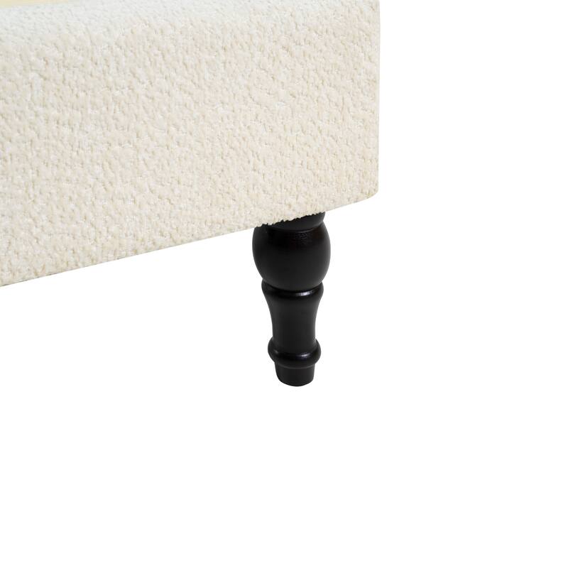 Queen Size Bed Frame with 55.5"High Back Upholstered Boucle Fabric Headboard