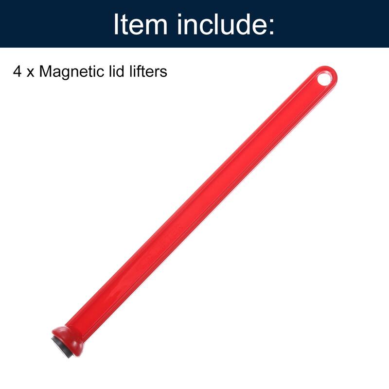 4 Pcs Magnetic Lid Lifter Canning Kits, Magnetic Canning Lids, Red