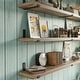 preview thumbnail 6 of 8, Wallniture Forte 72 in Floating Shelves, 3 Pcs, Burnt, Wood