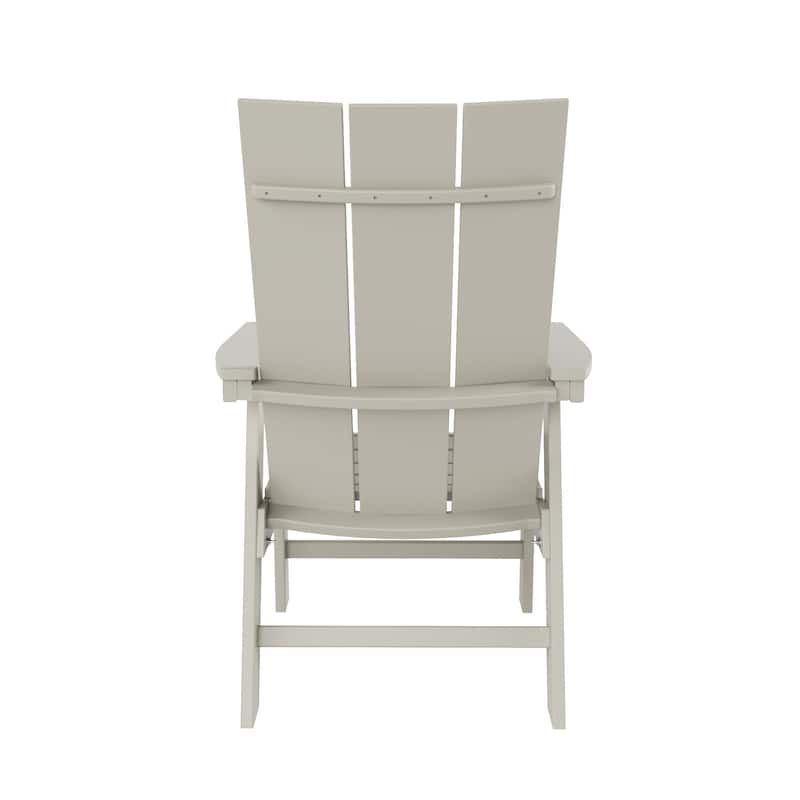 Polytrends Shoreside Hdpe All Weather Outdoor Patio Adirondack Dining Chair (1PC)