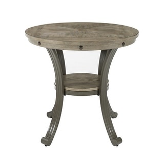 Rondo Mid-Century Walnut Finish Round End Table by iNSPIRE Q Modern ...