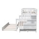 preview thumbnail 14 of 18, Multifunctional Design Wood Bunk Bed with Maximized storage space, Ladder, Surdy Construction, White