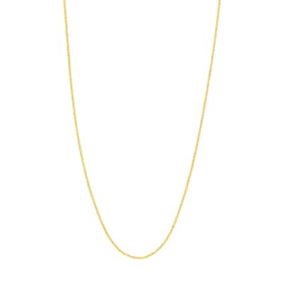 Curata 14k Yellow Gold Diamond Chain Necklace 1.15mm (Lobster)