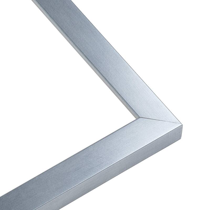 10x16 Silver Wood Picture Frame - UV Acrylic, Foam Board Backing, Hanging Hardware