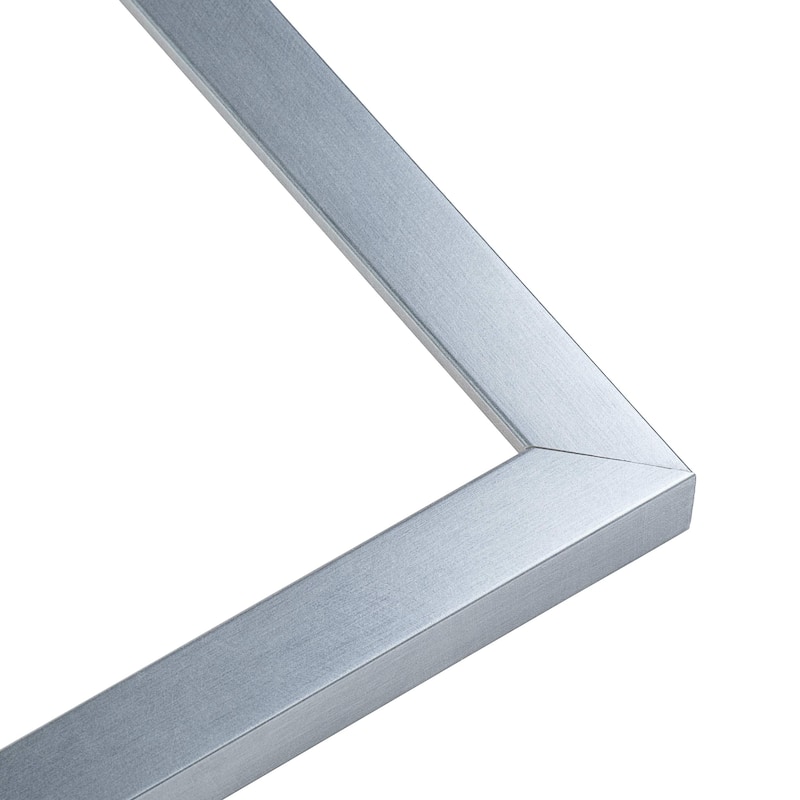 12x14 Silver Wood Picture Frame - UV Acrylic, Foam Board Backing, Hanging Hardware