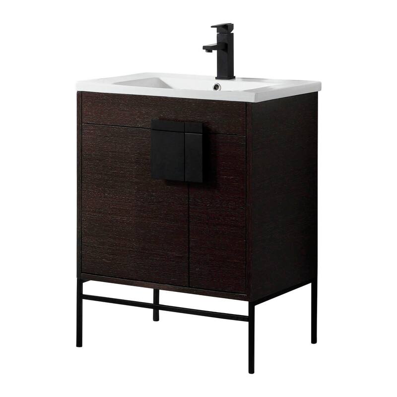 Modern Bathroom Vanity Set, Vireous China Sink Top 30"