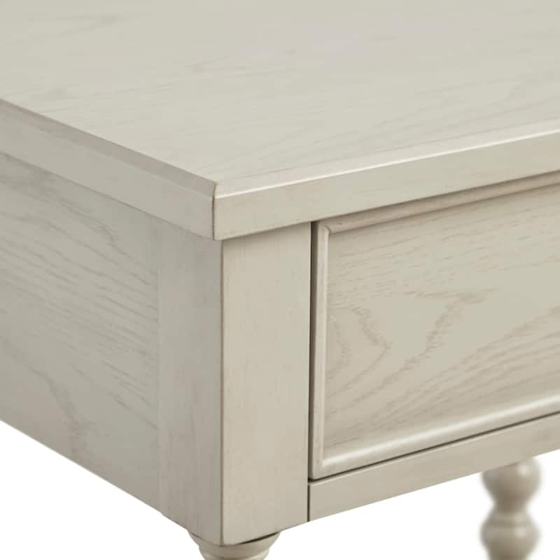 Madison Park Signature Beckett Turned Wood Spindle Nightstand with Drawer & Shelf