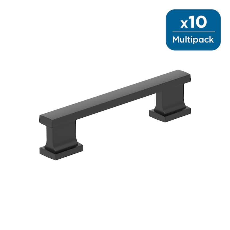 Amerock Triomphe Cabinet and Furniture Pull - 3-3/4 inch (96mm) Center-to-Center - Matte Black