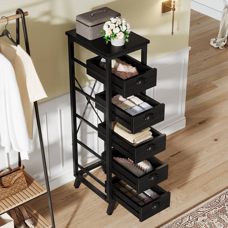 5-Drawer Chest with Metal Knobs