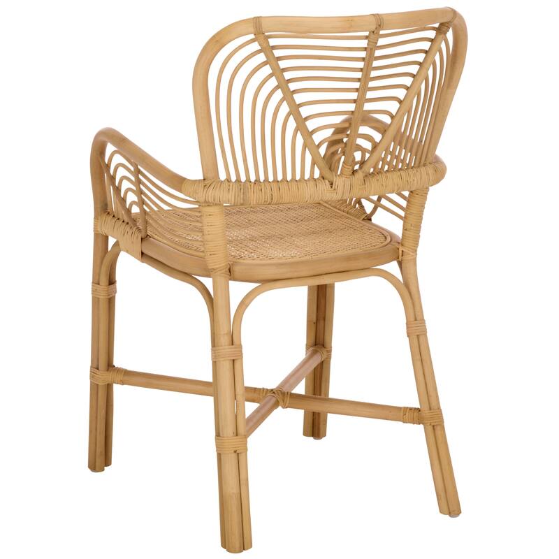 SAFAVIEH Home Rimma Rattan Arm Chair (Set of 2) - 22"W x 23"D x 36"H