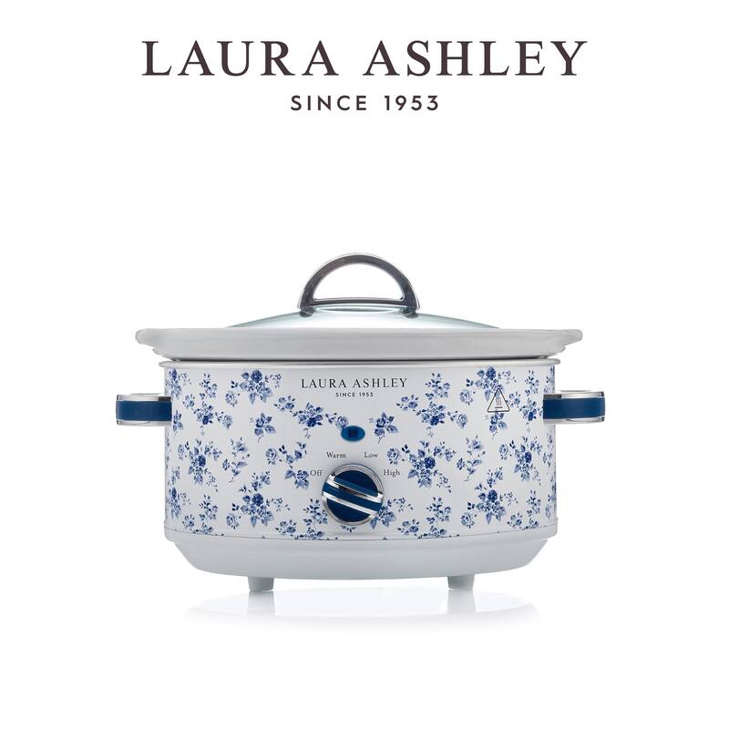 VQ Laura Ashley VQSLWC3LLACR Slow Cooker 3.5L, China Rose - China Rose