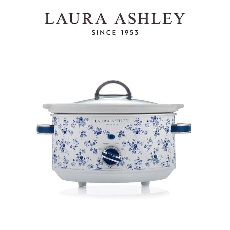 VQ Laura Ashley VQSLWC6LLACR Slow Cooker 6.5L, China Rose - China Rose