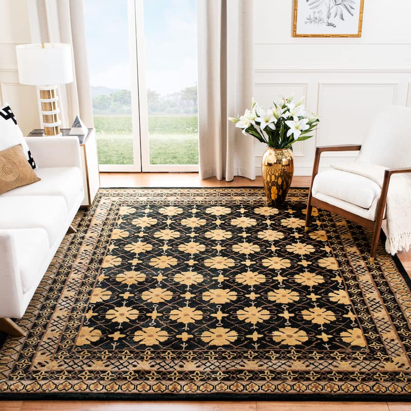 SAFAVIEH Handmade Classic Hamite Traditional Oriental Wool Rug - 8'3" x 11' - Green/Apricot