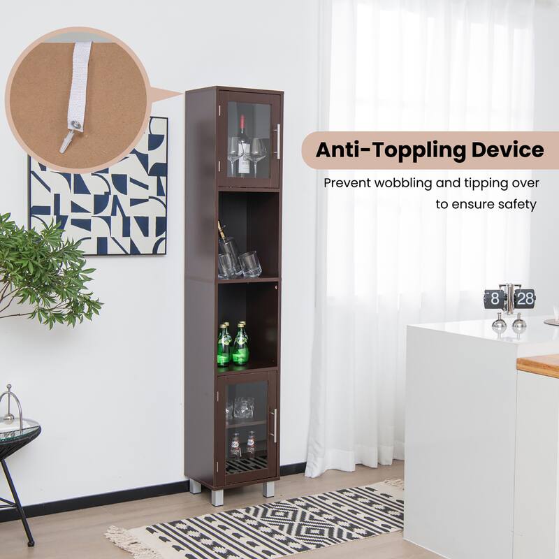Costway 71'' Tall Tower Bathroom Storage Cabinet Organizer Display - See Details