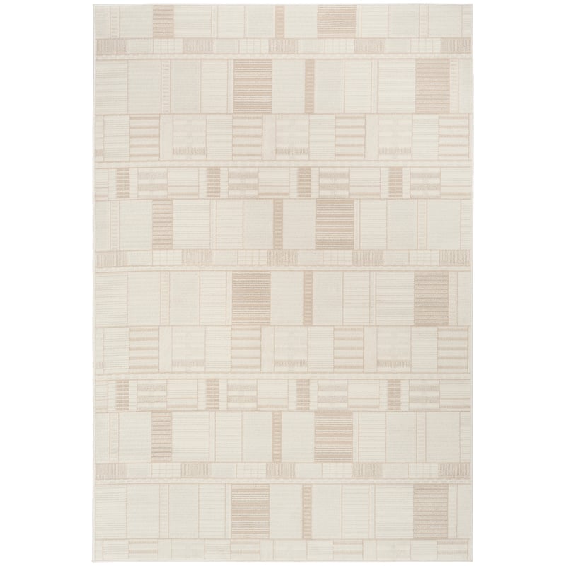 Nourison Nordic Indoor only Geometric Area Rug - 4' x 6' - Ivory/Beige - Rectangle