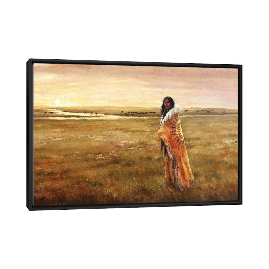 iCanvas "The Return Of White Buffalo Woman" by David Joaquin Framed Canvas Print