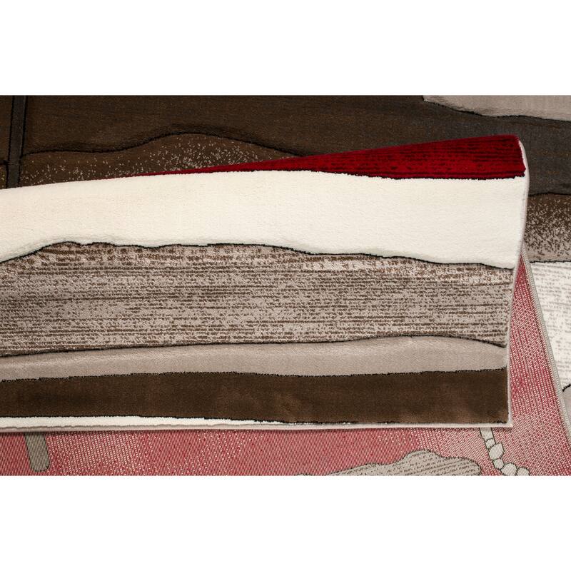 Rhodes Collection Abstract Area Rug