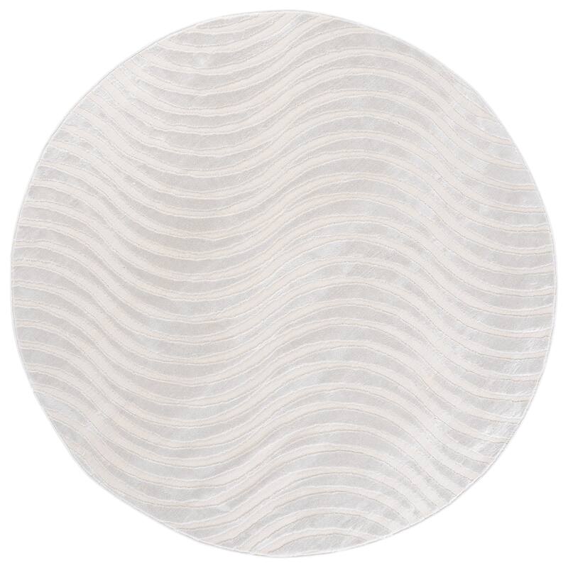 SAFAVIEH Saylor Necattin Modern Rug - 6'3" Round - Ivory